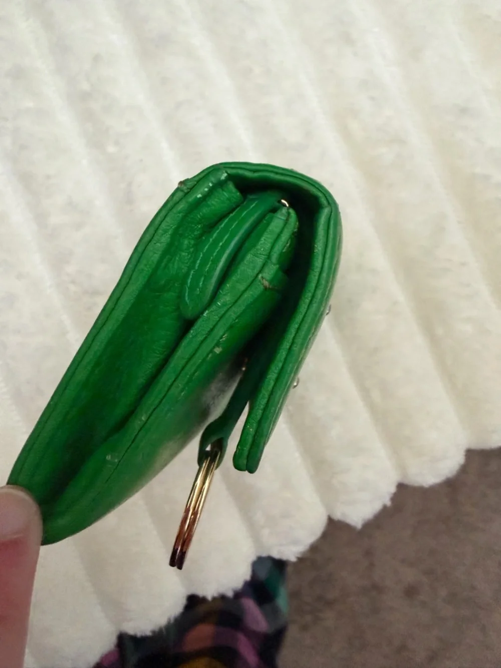 Michael Kors Emerald Green Leather Wallet with ID Card Holder and Key Ring - Picture 8 of 9